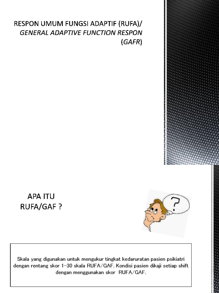 Penggunaan Skala RUFA dalam Kedaruratan Psikiatri | PDF | Pengembangan ...