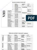 Private Instructor List 2019