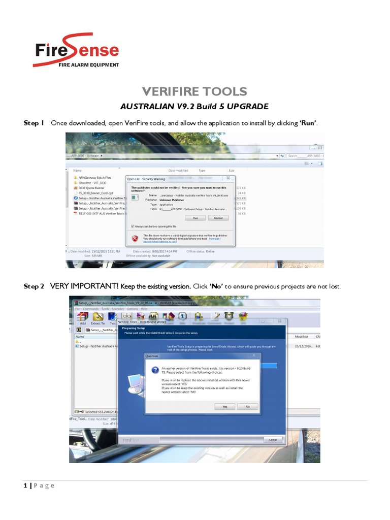 Verifire Tools V9.2 Upgrade Walkthrough | PDF