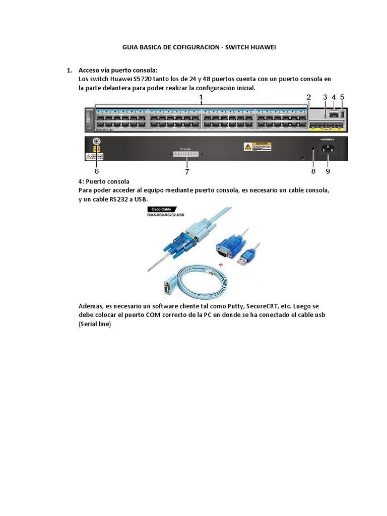 Guía de Configuración para Switch Huawei | PDF | Protocolos de ...