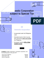 Domestic Corporation Subject To Special Tax: Group 2