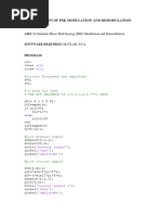 Simulation of PSK Modulation and Demodulation