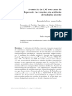 A Emissao de CAT Nos Casos de Depressao