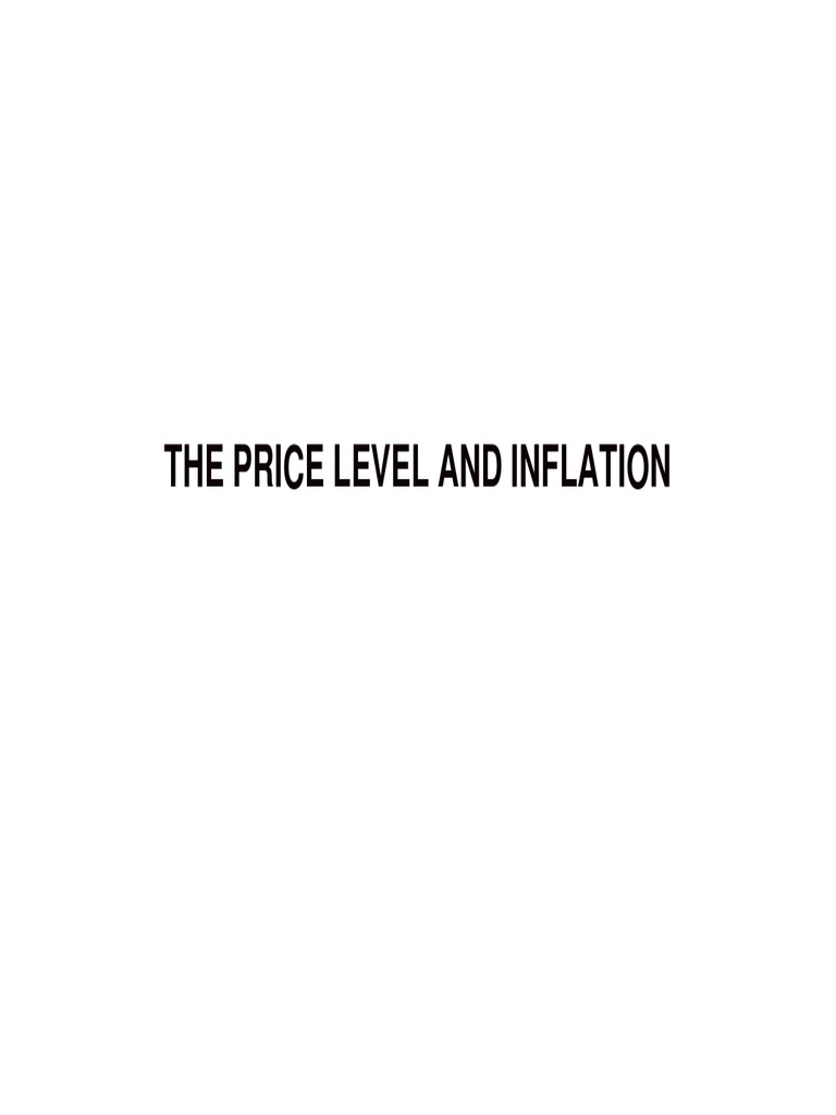 Price Level and Inflation Dynamics | PDF | Inflation | Supply And Demand