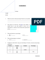 Worksheet Math - Chap 8