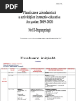 Evaluare Initiala 20192020 Nivel II Program Prelungit