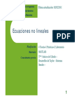 Ecuaciones No Lineales: Ultima Actualización: 02/02/2011