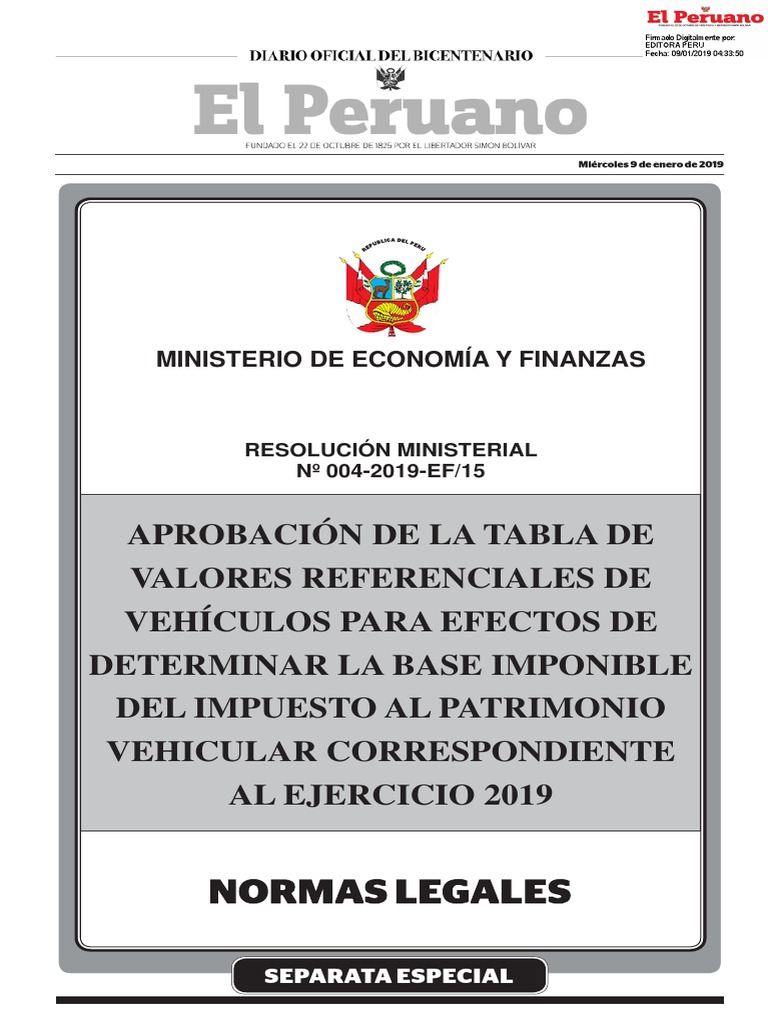 TR Vehicular | PDF | Impuestos | Lima