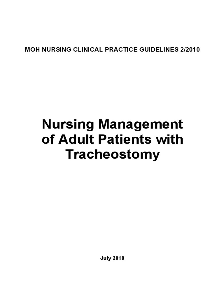 Adult Patients With Tracheostomy Book PDF PDF Evidence Based