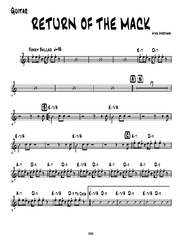 Return of The Mack Guitar PDF