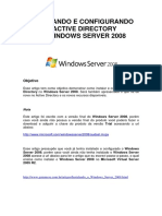 Instalando e configurando o Active Directory no Windows Server 2008