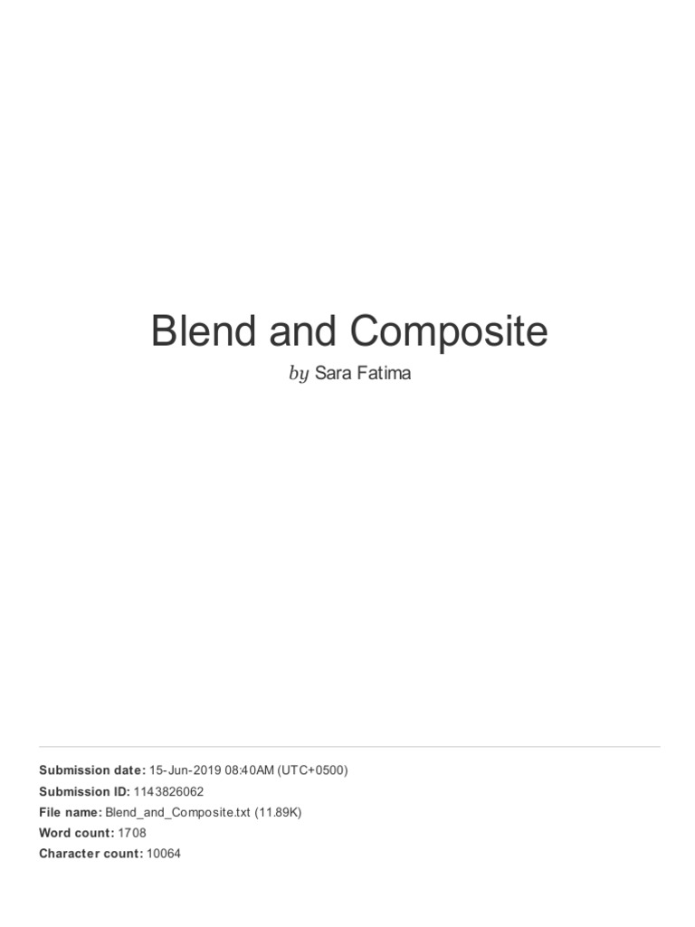 Blend and Composite | PDF