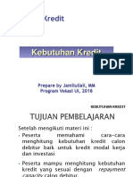 Kebutuhan Kredit