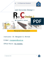 Reinforced Concrete Design I: Personal Information