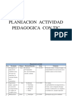 Planeacion de Actividad Pedagogica Con Inclusion de Tics