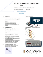 Caracterización del transistor FET