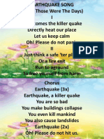 Earthquake Song