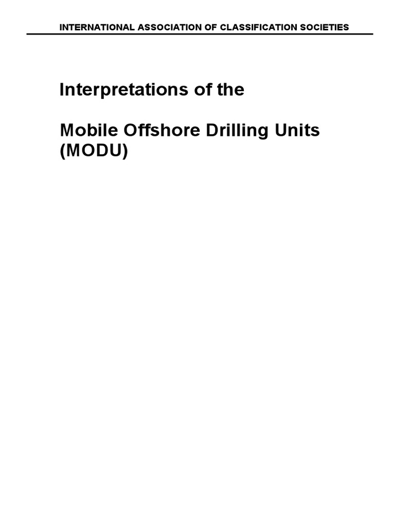 IACS Unified Interpretations for MODUs | PDF | Ladder | Nature