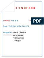 Written Report: Course: Date