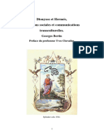 Dionysos Et Hermés, Imaginaire Des Communications Sociales Et Transculturalité. Georges Bertin