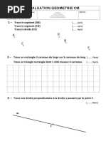 Évaluation Géométrie Bilan CM2