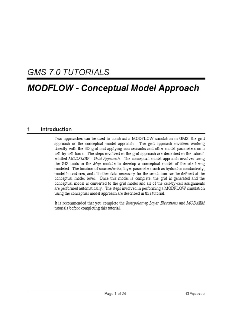 Gms Modflow Conceptualmodelapproach Pdf Computer Simulation