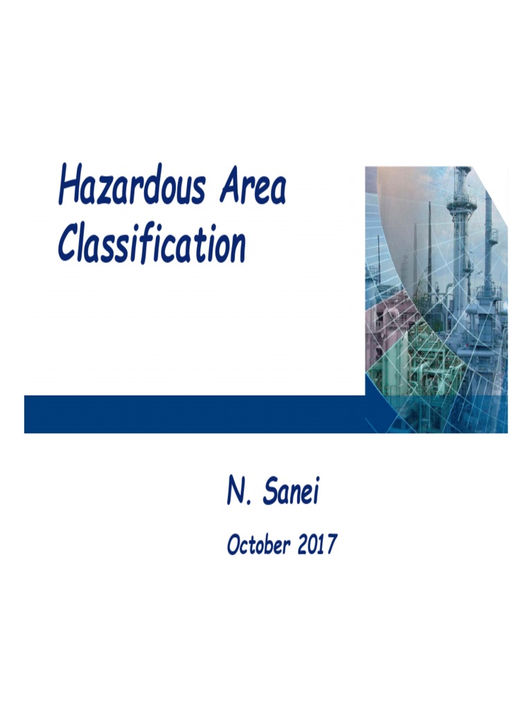 Hazardous Area Classification Guide PDF Chemistry Materials