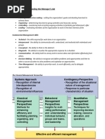 CHAPTER 1: Understanding The Manager's Job: Systems Approach Contingency Perspective