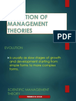 Evolution of Management Theories