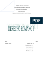 Trabajo Derecho Romano I