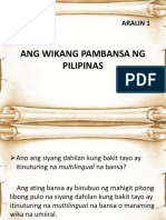 Ang Wikang Pambansa NG Pilipinas