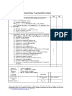 Industrial Training Reply Form: Yes No 1. Willingness To Offer Industrial Training Placement To