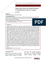 Prevailing Knowledge About Male and Female Lifestyle Habits and in Vitro Fertilization in The 21st Century