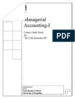Managerial Accounting-I: Course Guide Book For