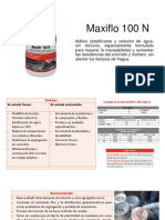 Maxiflo 100 N: aditivo plastificante para concreto y mortero