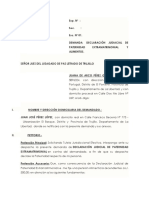 Demanda de Reconocimiento y Alimentos de Mayor de Edad.