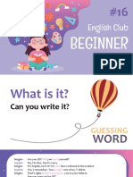 English Beginner W16