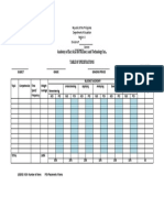 Table of Specifications for Academy of East Asia