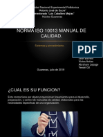 Norma ISO 10013 Manual de Calidad