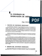 El Contrato de Sindicación de Crédito