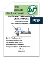 Sistema de transmisión en lavadora Easy