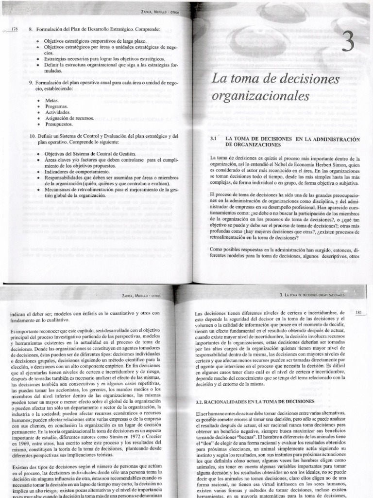 3 La Toma de Decisiones Organizacionales PDF | PDF