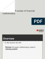 Topic Two - A Review of Financial Mathematics