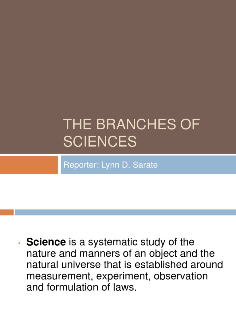 Overview of Science Branches | PDF