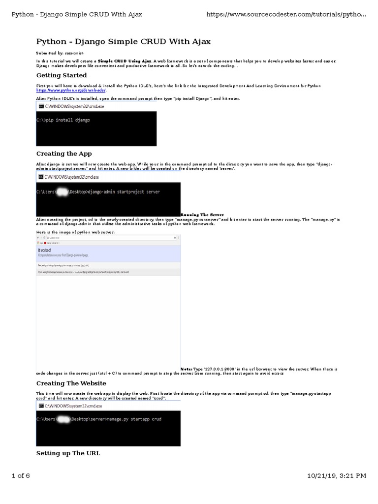 Django CRUD with AJAX Implementation | PDF | Web Application | Web Server