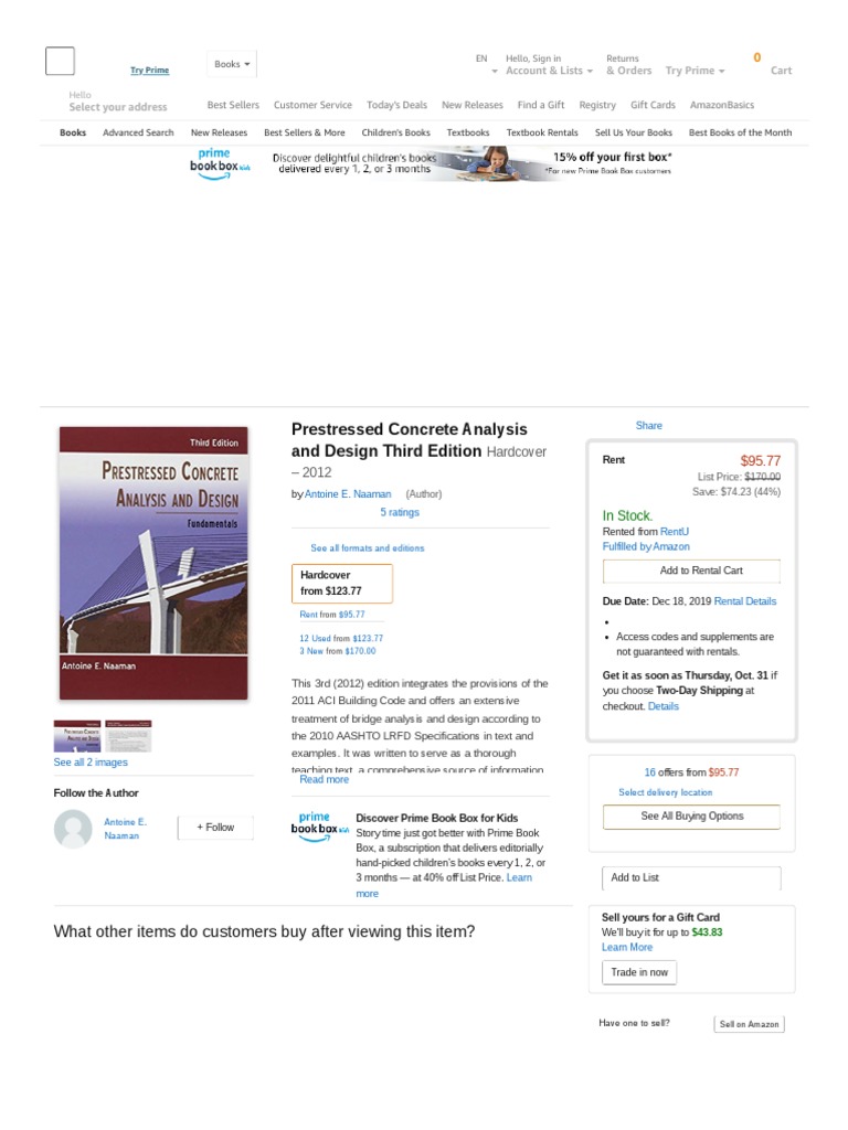 Prestressed Concrete Analysis and Design Third Edition - Antoine E ...