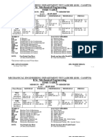 B.Sc. Mechanical Engineering Time Table