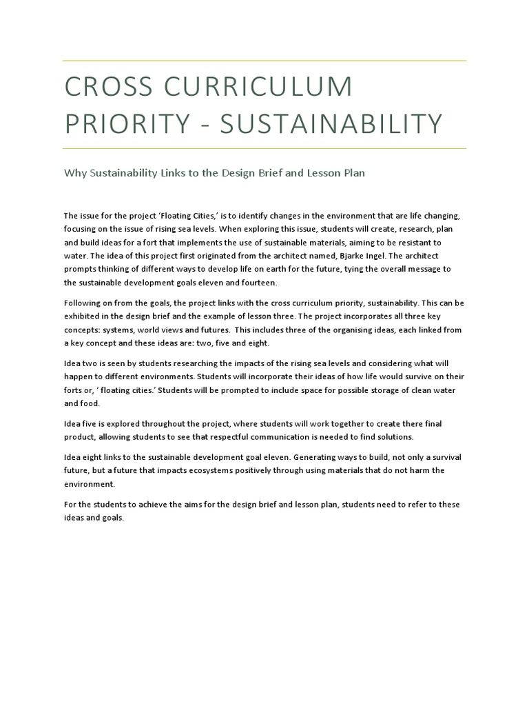 250 Words For Floating City Explanation PDF Sustainability Curriculum