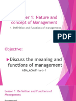 Chapter 1: Nature and Concept of Management