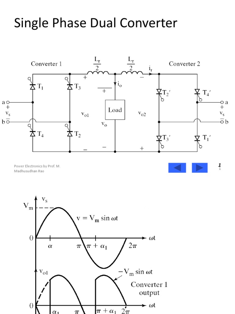 Single Phase Dual Converter Power Electronics by Prof. M. Madhusudhan
